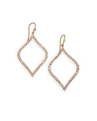 Mija | Metallic PavÉ White Sapphire Large Graceful Marquis Drop Earrings | Lyst