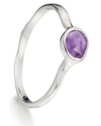 Monica Vinader | Metallic Siren Small Stacking Ring | Lyst