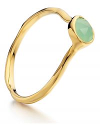 Monica Vinader | Green Siren Small Stacking Ring | Lyst