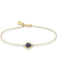 Monica Vinader | Blue Mini Siren Fine Chain Bracelet | Lyst