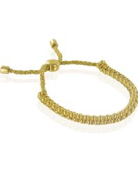 Monica Vinader | Metallic Linear 18ct Gold-plated Woven Friendship Bracelet | Lyst