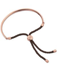 Monica Vinader | Metallic Fiji 18ct Rose Gold-plated Friendship Bracelet | Lyst