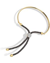 Monica Vinader | Brown Fiji Diamond Toggle Friendship Bracelet | Lyst