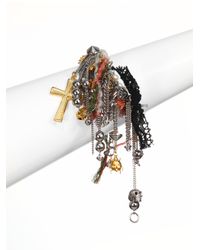 Saint Laurent | Multicolor Charm Cluster Bracelet | Lyst