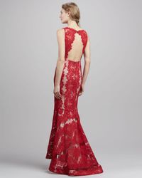 alice and olivia red gown