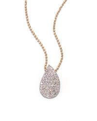 Phillips House | Metallic Pave Diamond 14k Gold Small Petal Infinity Necklace | Lyst