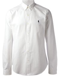 Polo Ralph Lauren Long Sleeve Shirt in White for Men - Lyst