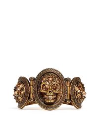 Alexander McQueen | Metallic Stone Skull Bracelet | Lyst
