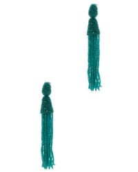 Oscar de la Renta | Green Long Tassel Earring | Lyst
