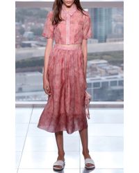 Whistles | Multicolor Vienna Flamingo Feather Full Skirt | Lyst