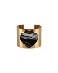 Stella McCartney - Metallic Heart Cuff - Lyst