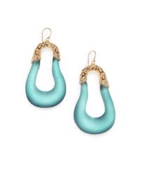 Alexis Bittar | Blue Lucite Crystal Capped Link Drop Earrings | Lyst