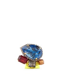 Erickson Beamon | Multicolor 'electric Avenue' Crystal Embellished Ring | Lyst