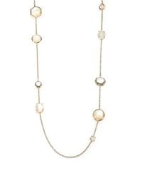 Ippolita | Metallic Motherofpearl Quartz Moonstone 18k Gold Station Necklace | Lyst