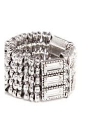 Philippe Audibert | Metallic Three-row Crystal Ring | Lyst
