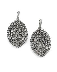 ABS By Allen Schwartz | Metallic Faceted Almond Drop Earrings | Lyst