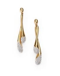 Adriana Orsini | Metallic Pavé Double Liquid Drop Earrings | Lyst