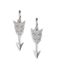 Jade Jagger | Metallic Diamond and Sterling Silver Arrow Drop Earrings | Lyst
