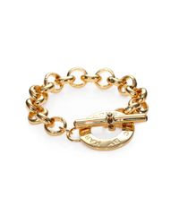 Marc By Marc Jacobs | Metallic Faceted Rolo Chain Link Bracelet | Lyst