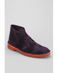 clarks desert boots mens purple