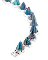 Eddie Borgo | Blue Marbled Gemstone Cone Bracelet | Lyst