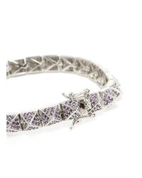 Eddie Borgo | Purple Small Crystal Pavé Pyramid Bracelet | Lyst
