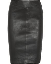 JOSEPH Leather Pencil Skirt in Black | Lyst