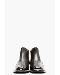 Nicholas Kirkwood Black Matte and Patent Leather Chelsea ...