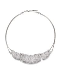 Adriana Orsini | Metallic Pavé Crystal Necklace | Lyst