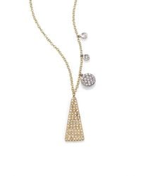 Meira T | Metallic Diamond, 14k Yellow & White Gold Pendant Necklace | Lyst