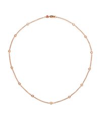 Roberto Coin | Metallic Diamond 18k Rose Gold Station Necklace | Lyst