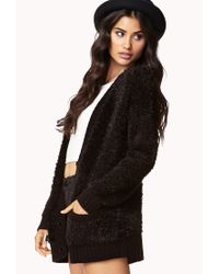 fuzzy cardigan knit forever