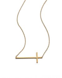 Jennifer Zeuner | Yellow Horizontal Cross Pendant Necklace | Lyst