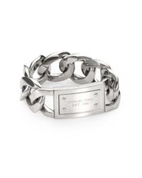 Michael Kors | Metallic Large Curb Chain Logo Bracelet | Lyst