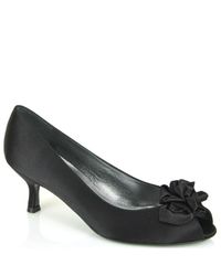 Stuart Weitzman | Black Open Toe Pump | Lyst