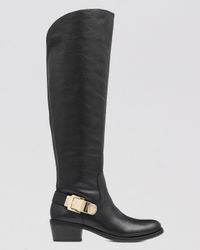 vince camuto black suede over the knee boots