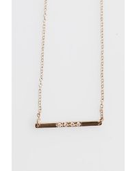 Loren Stewart | Metallic Diamond Bar Necklace | Lyst