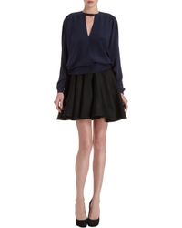 Maiyet Blue Plunge Neck Top