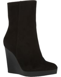 Calvin Klein Wedge Boot in Black - Lyst