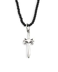 King Baby Studio | Metallic Onyx Bead Sterling Silver Dagger Necklace | Lyst