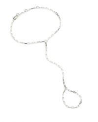 Jennifer Zeuner | Metallic Sterling Silver Box Chain Finger Bracelet | Lyst
