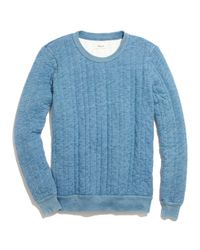 Madewell Indigo Ink Quilted Sweatshirt in Blue - Lyst