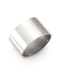 Michael Kors | Metallic Wide Logo Bangle Bracelet | Lyst