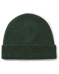 J.Crew Ribbed Cashmere Beanie Hat in 