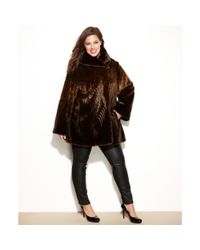 jones new york women's down coat with faux fur hood