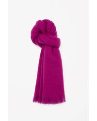Cos Mohair and Wool Scarf in Purple (Fuschia) | Lyst