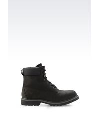 Armani Jeans Combat Boots in Black for Men | Lyst