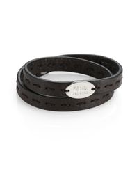 Fendi | Brown Selleria Leather Bracelet for Men | Lyst