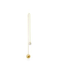 Delfina Delettrez | Metallic Fishing For Compliments Earrings in White and Gold Pearl | Lyst