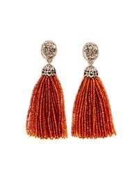 Bochic | Oneofakind Orange Sapphire Tassel Earrings | Lyst